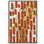 Abstrait géométrique rectangulaire, formes oranges encadrées, impression sur toile-109881805-109881806