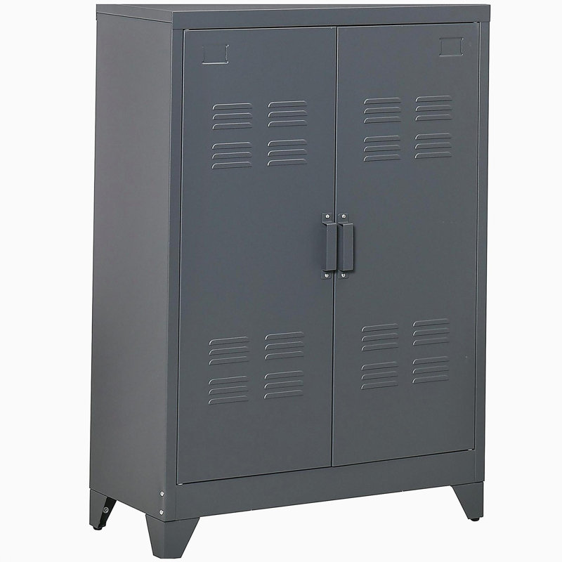 Organisateur de rangement industriel en acier HOMcom gris