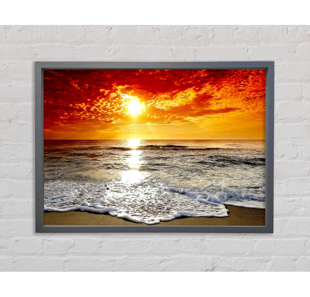 Seaside Sunset Gerahmter Druck Wandkunst