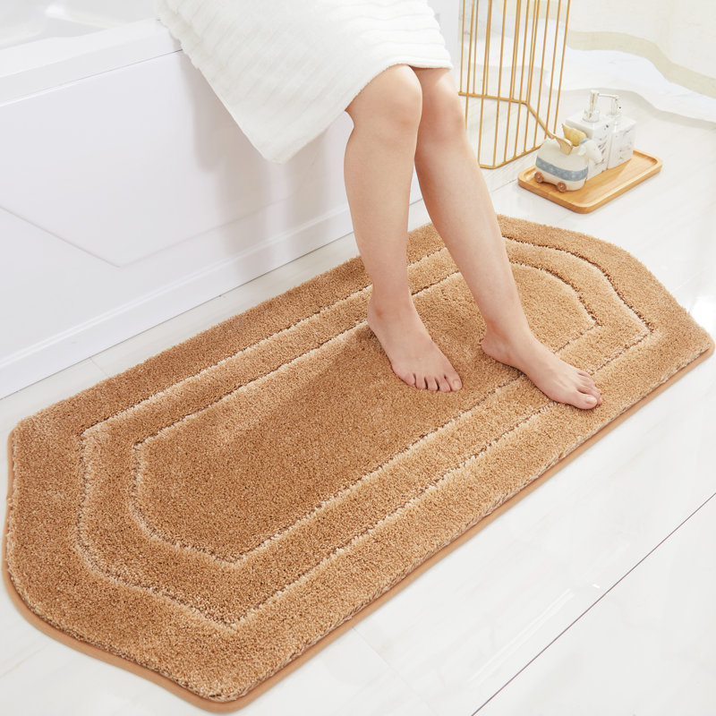 Tapis pour salle de bain Shilynn, Beige, L 24 po x L 36 po