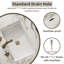 Lavabo de salle de bain rectangulaire encastré Los Flexi, lavabo en céramique blanc 24 "x 16" avec trop-plein