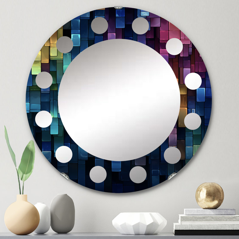 Zema - Miroir mural moderne rond, 24 po x 24 po