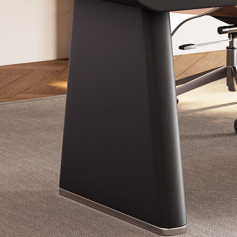 Bureau italien minimaliste: plateau en ardoise blanc mat, H 29,5 po x l 55,1 po x P 27,6 po