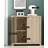 Fluted Storage Cabinet With Doors, Sideboard Buffet Cabinet With Storage, Modern Credenza For Kitchen, Entryway, Dining Room, Living Room, Oak 