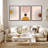 Mid Century Modern Boho Bright Nordic Abstract  Living Room Framed Canvas 3 Pieces Print Wall Art-70252460-70252467