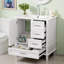 Armoire de rangement en bois massif 30 po avec 3 tiroirs