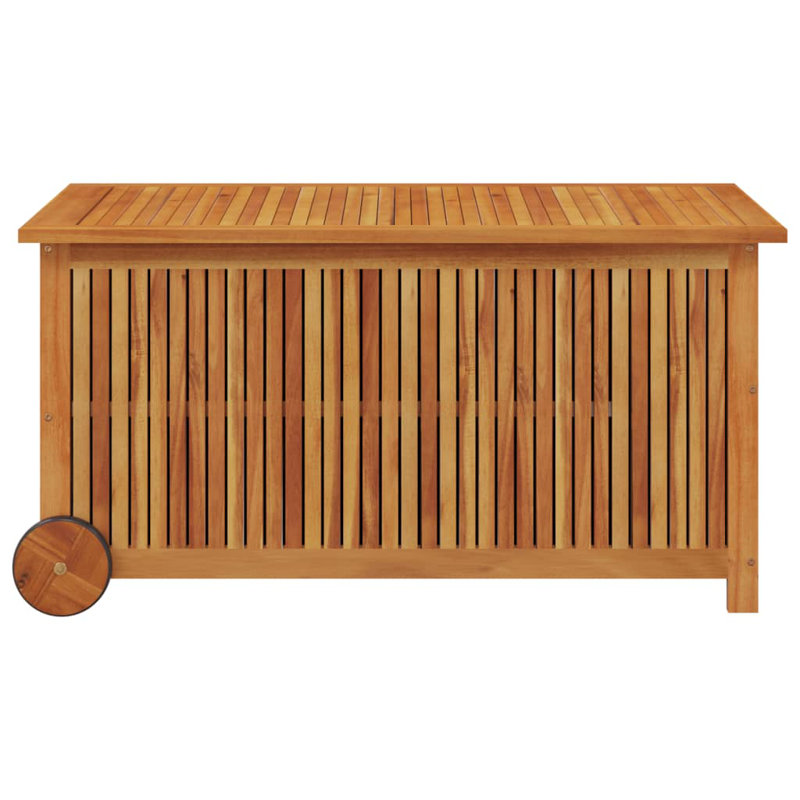 Water Resistant Acacia Solid Wood Deck Box in Brown