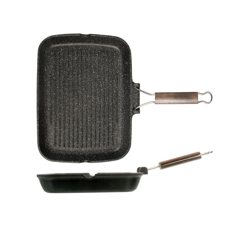 25cm Aluminium Grill Pan / Griddle Set