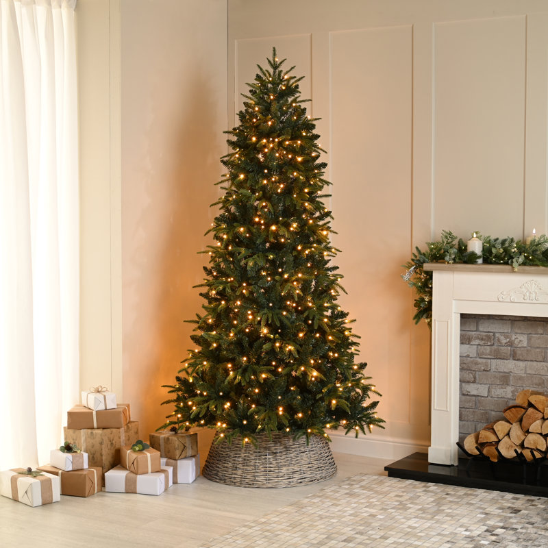 Lighted Artificial Pine Christmas Tree, 2.71ft H