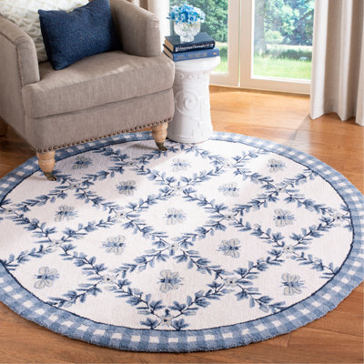 Kinchen Hand Hooked Wool Floral Rug