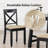 Solid Wood Farmhouse Style X-Back Dining Chair With Woven Seat-924601934-924601935