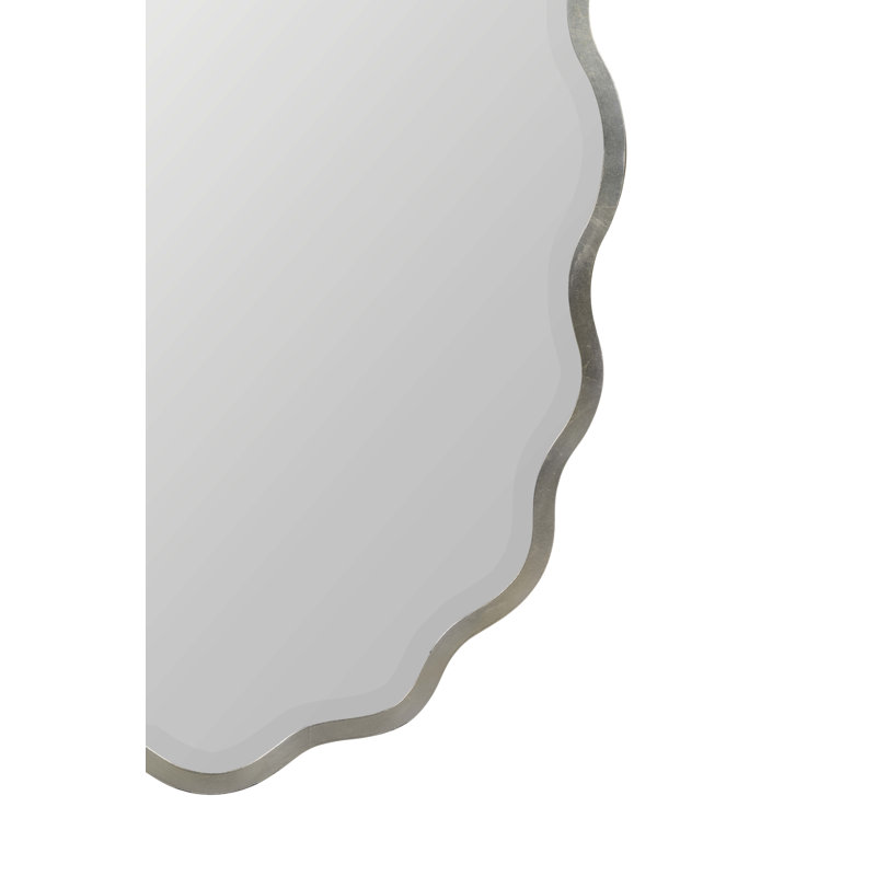 Serafina Scalloped Wall Mirror, Silver
