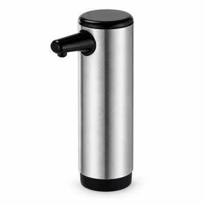 Foaming Hand Soap Dispenser with Refillable Bottle, Stainless Steel, Manual Pump, Silver