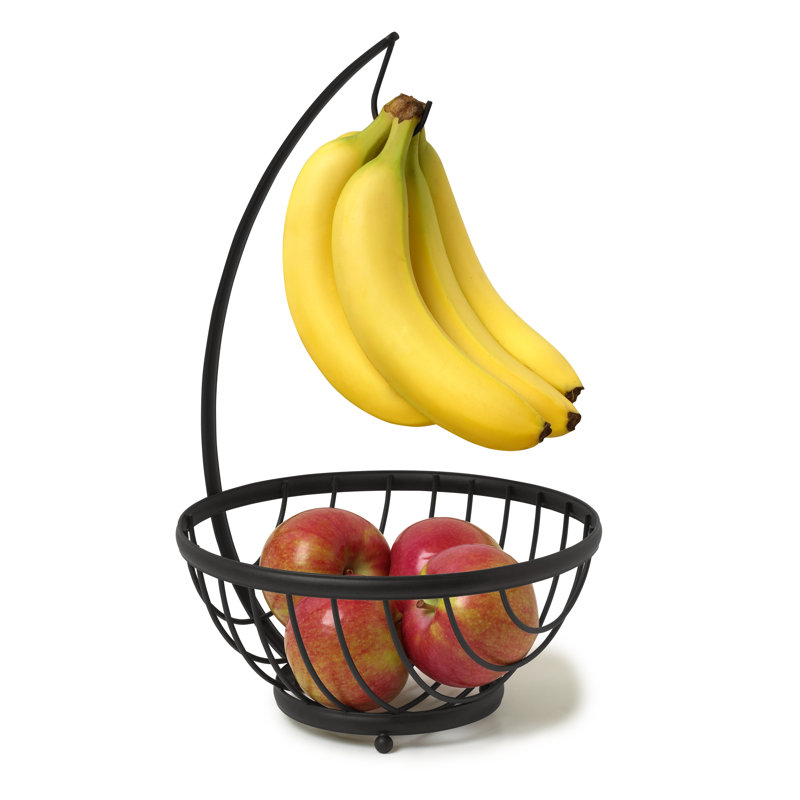 Winston Porter Correll Stainless Steel Fruit Bowl, Black