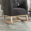 049-Chaise berçante en tissu avec pieds en bois-912336965