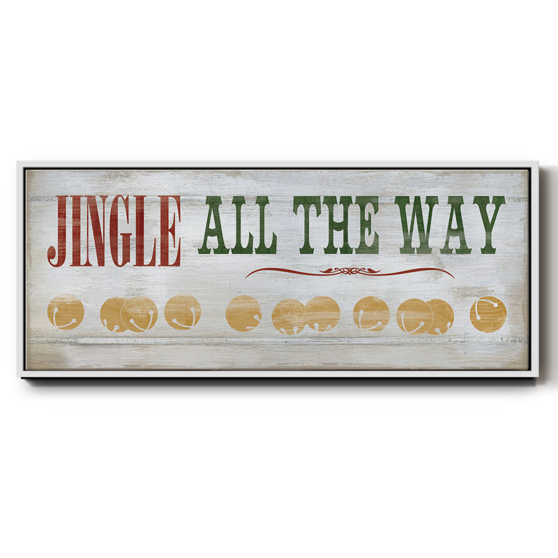 Toile encadrée «Jingle All the Way», H 8 po x l 20 po