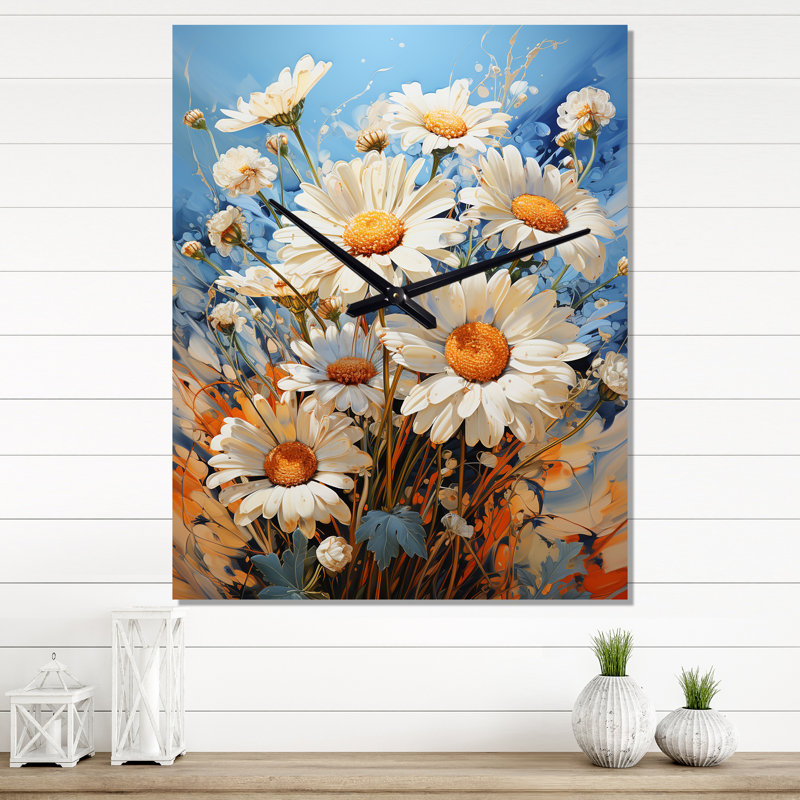 Horloge murale bamber - marguerites, Petit