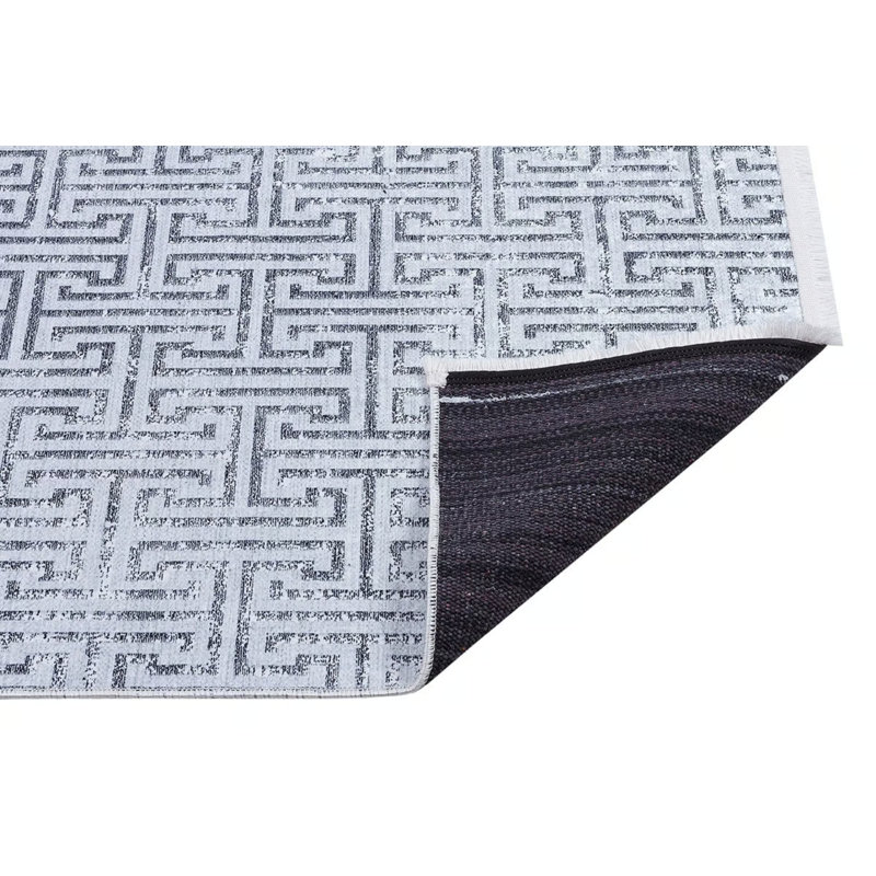Tapis gris lavable Finleyville, Rectangle 3 pi 3 po x 6 pi 7 po