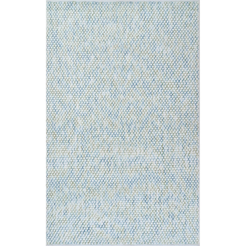 Tapis bleu recyclé tissé à la main Global, Rectangle de 5 pi x 8 pi