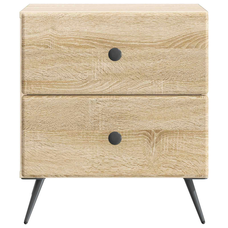 43cm W Manufactured Wood Bedside Table, Sonoma Oak