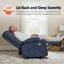 Fauteuil inclinable électrique avec massage thermique et vibratoire, similicuir-117528953