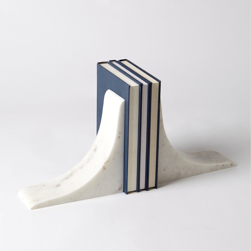 Sleek Bookend-White