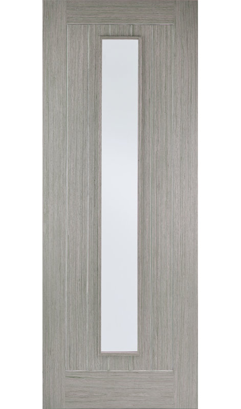 Somerset Glazed Light Grey Internal Door, 198.1cm H x 83.8cm W x 3.5cm D