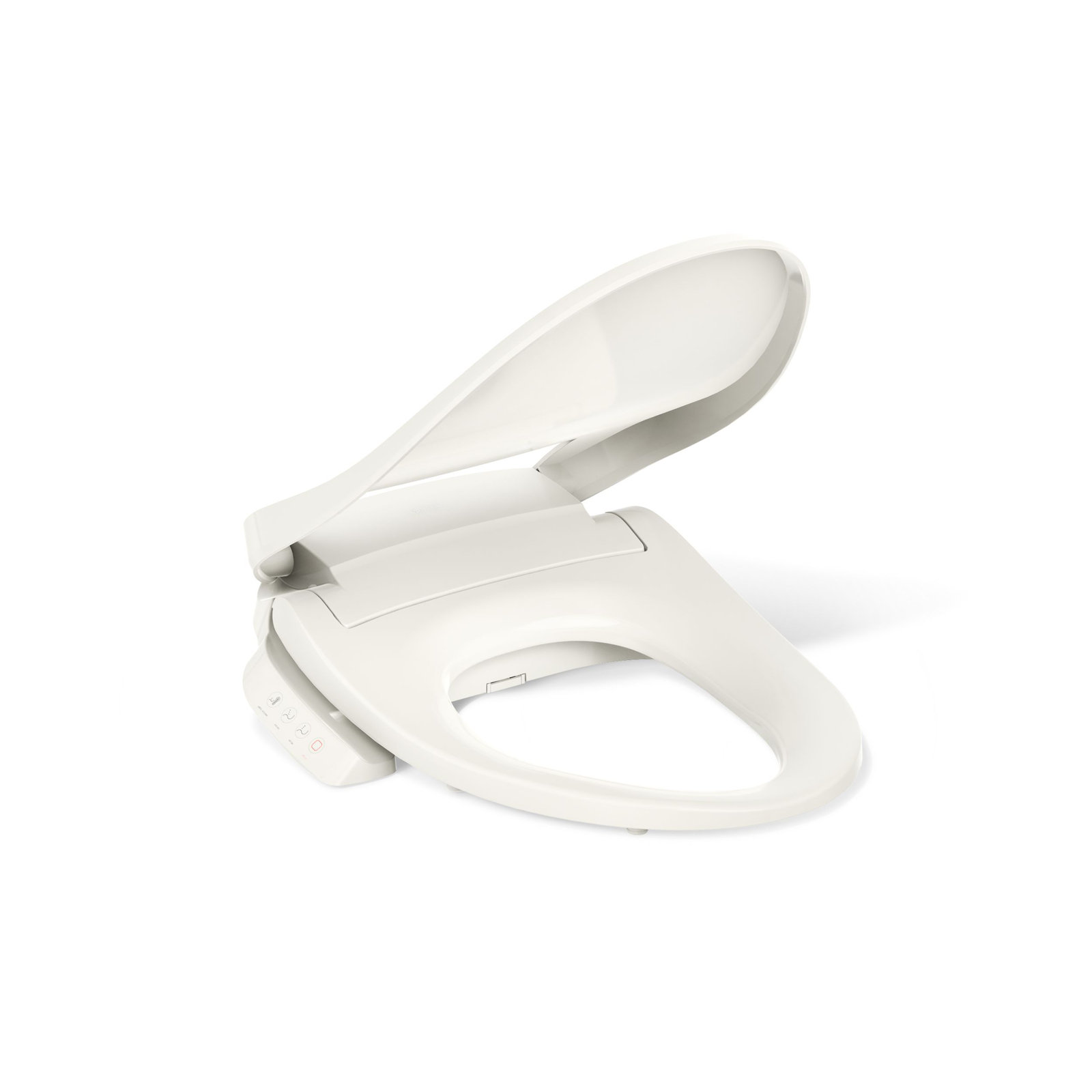 PureWash E545 Elongated Heated Bidet Toilet Seat, Electric Bidets for Existing Toilets, Biscuit