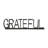 Colma Black Metal "Grateful" Table Sign