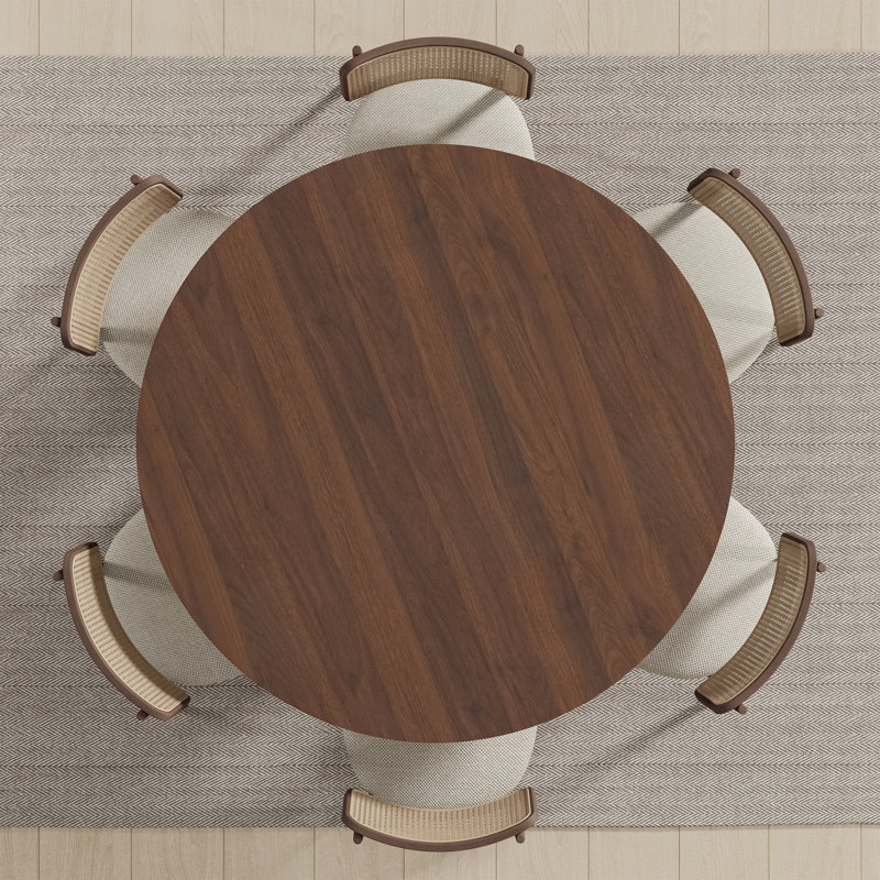 Table de salle à manger Enciso, Noyer, H 30 po x L 52 po x l 52 po