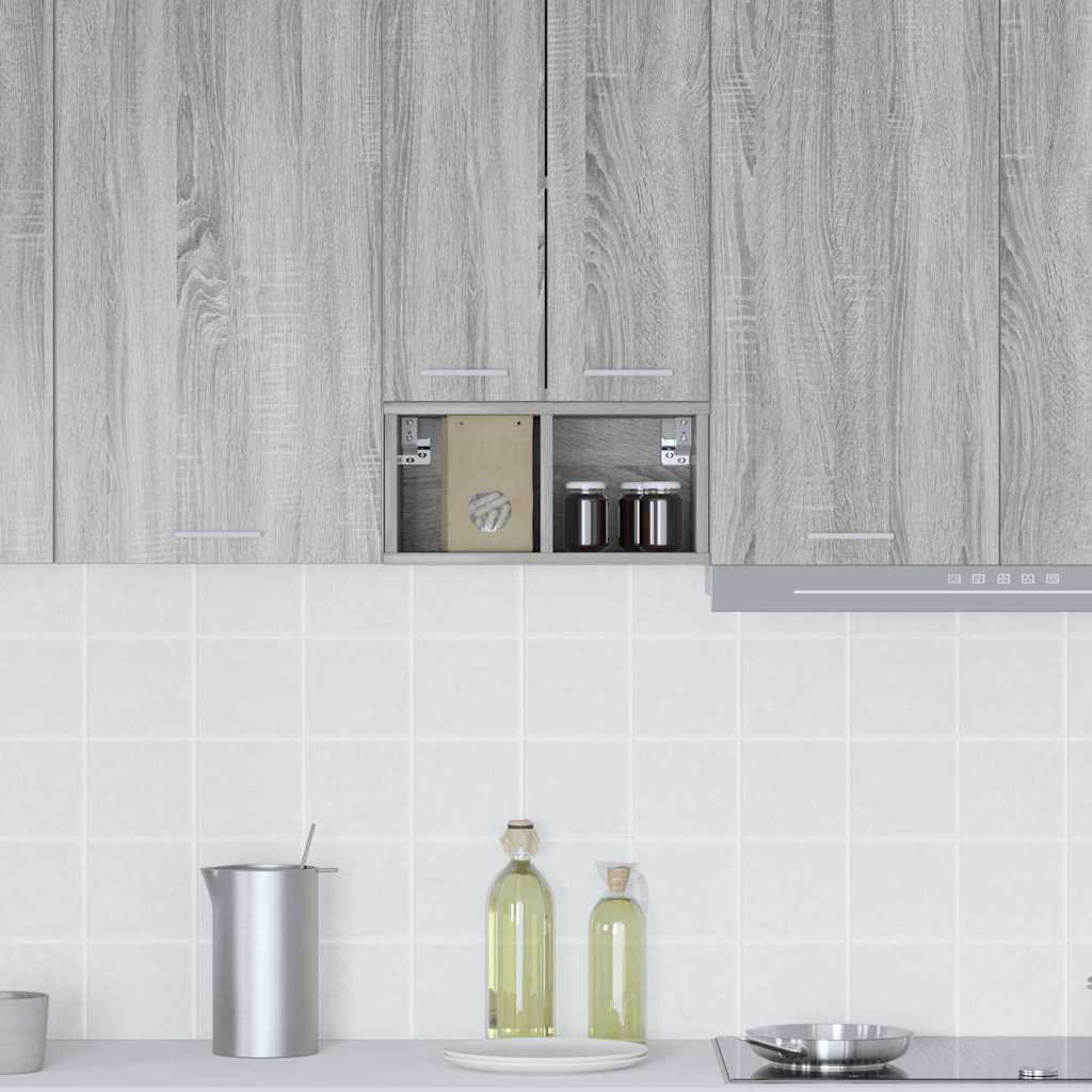 Vidaxl Hanging Cabinet With Storage Riga Black Oak 30 X 29.5 X 40 Cm