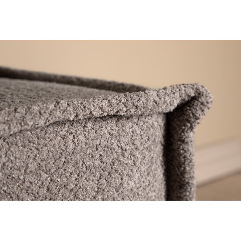 Islip 40cm Wide Square Footstool Ottoman, Light Grey
