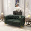 Canapé Chesterfield de luxe modulaire avec similicuir et capitonnage à boutons
