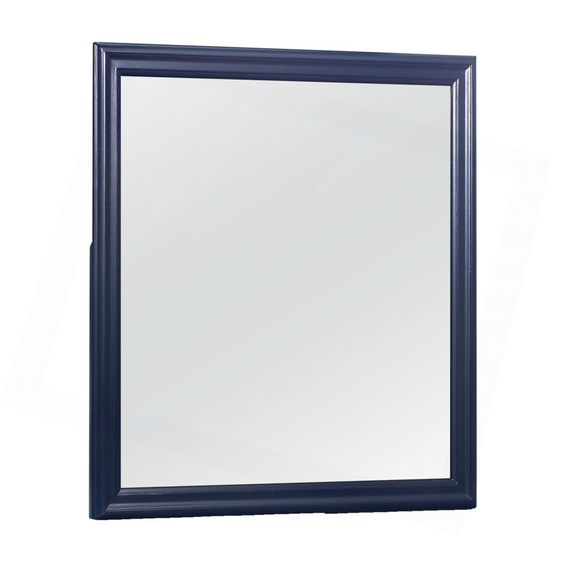 Miroir à cadre bleu, Bleu