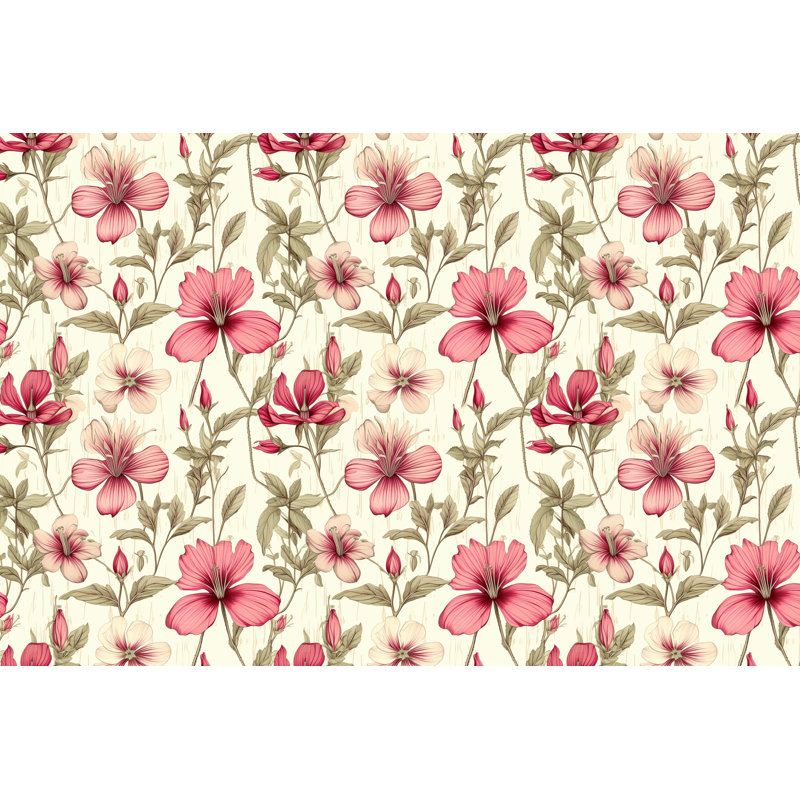 Machine Printed Comforter, Queen Comforter, Pink/Beige/Green Floral