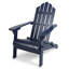 Chaise pliante en bois bleu, de style résistant aux intempéries, 74 cm L x 91 cm P x 95 cm H, mobilier d'extérieur raffiné pour créer une terrasse accueillante.