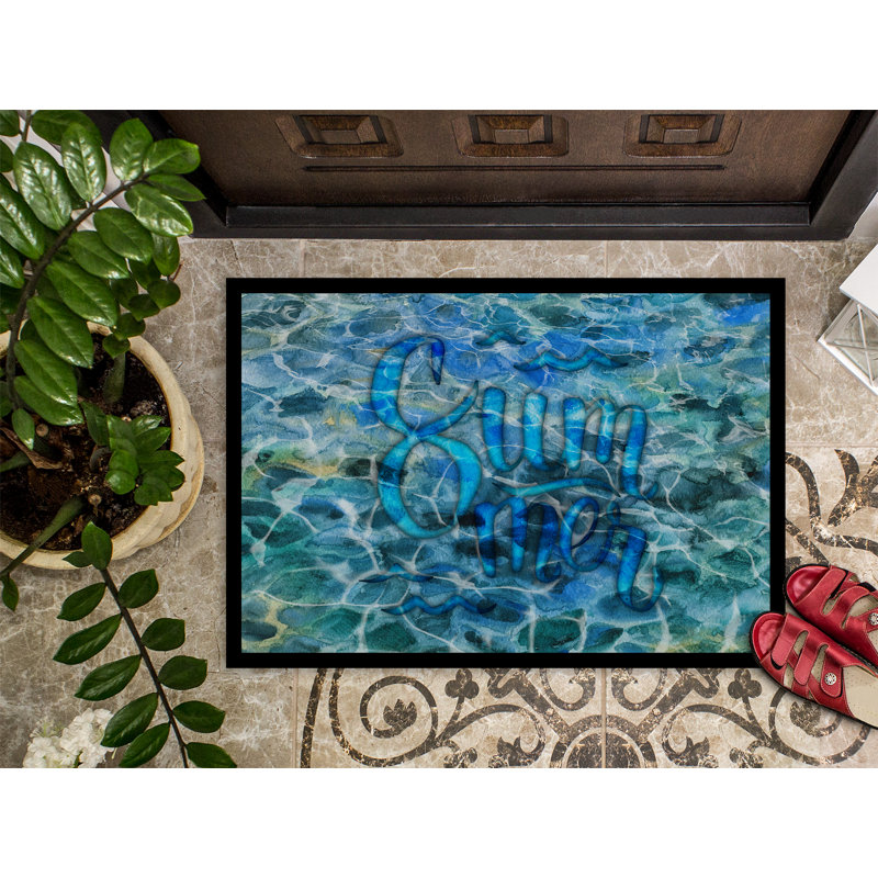 Tapis d'extérieur antidérapant pour l'été sous l'eau Rodriguez, l 18 po x L 27 po