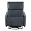 Fauteuil inclinable électrique pivotant en cuir véritable à grain supérieur avec accoudoirs doubles (ensemble de 2)-121438249