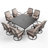 Sherborn 8 - Person Square Outdoor Patio Dining Set with 8 Swivel Chairs & Cushions-720061709