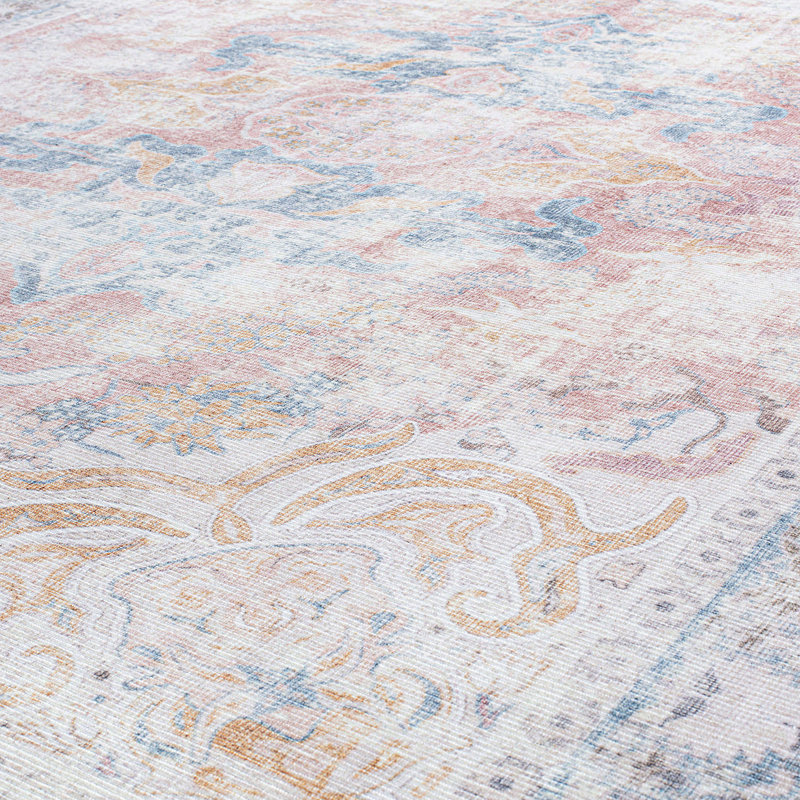Lossett Oriental Flatweave Machine Washable Polyester Performance Rug, Rectangle 7'6" x 9'6"