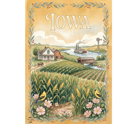 Iowa State Pride Garden Flag 12x18