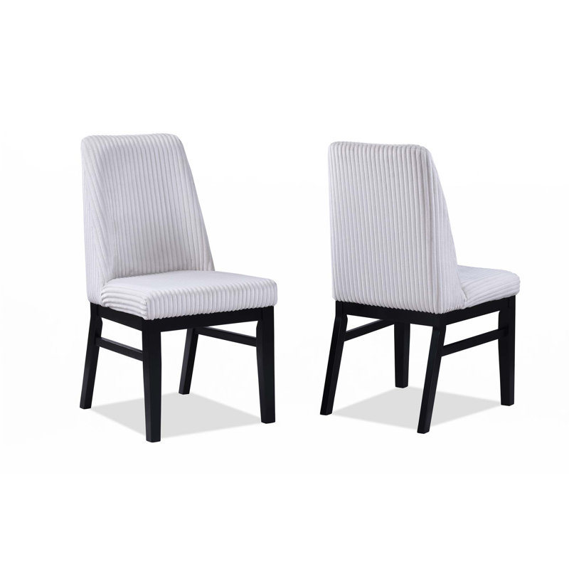 Chaise rembourrée 2pc, Blanc