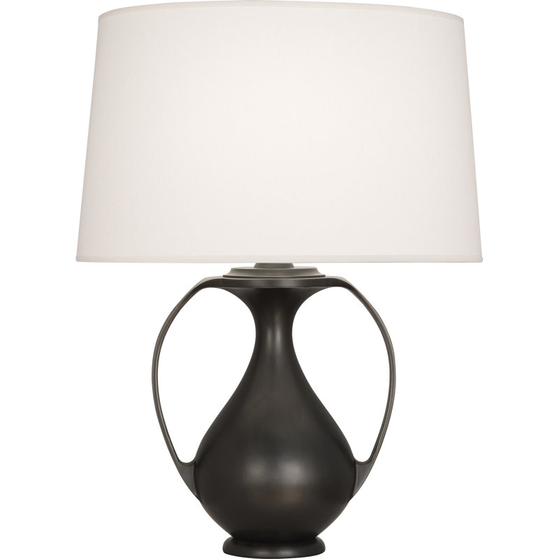 Elegant Srkashlteni Collection Table Lamp - Classic Urn Design With Finish & Dupioni Silk Shade, Bronze