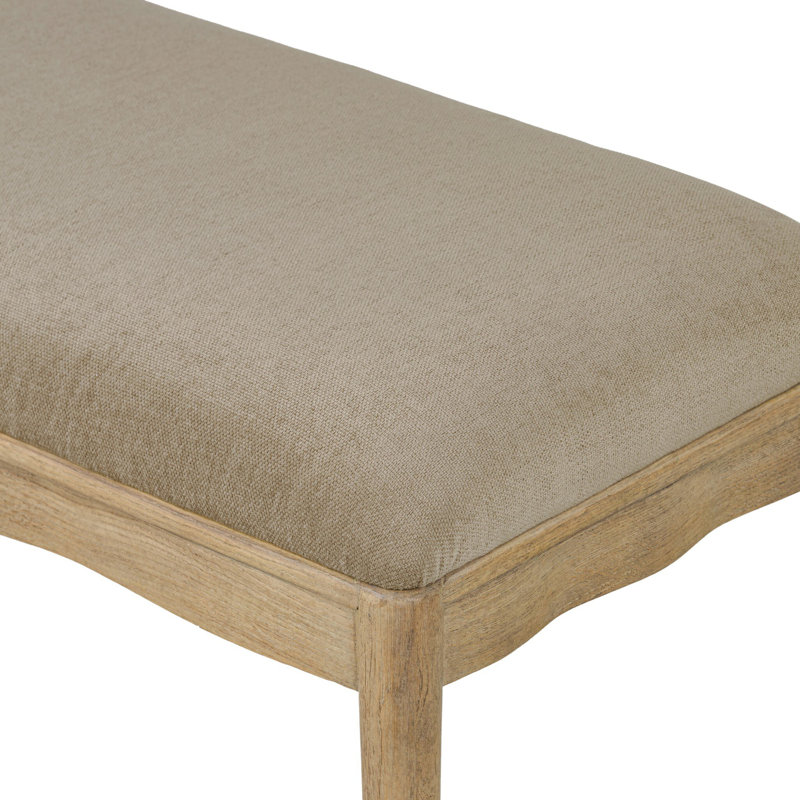 Marie Accent Bench-Sage Worn Velvet, Monte Mushroom