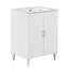 Meuble-lavabo avec tablettes réglables