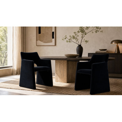 Chaises de salle à manger rembourrées en faux mohair 2 pièces 31 po 2 pièces