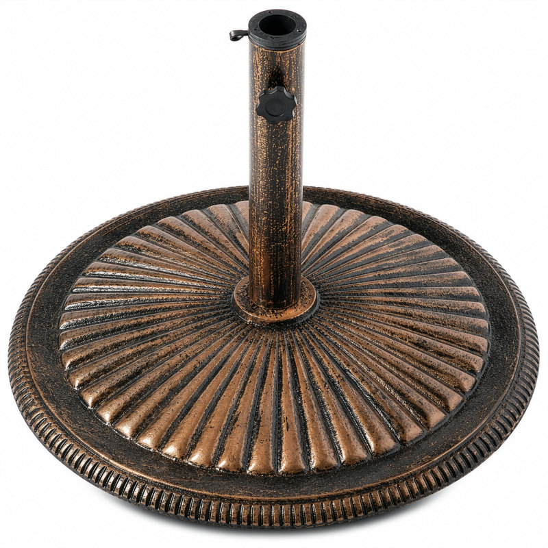 Pied de parasol de terrasse Gardenised en fonte robuste de style antique avec support de mât, 22 kg