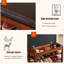 Banc rembourré en cuir et microfibre café-809176360