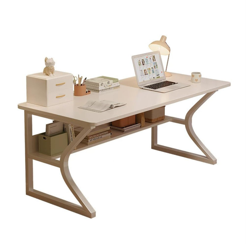 Metal Base Computer Desk, White