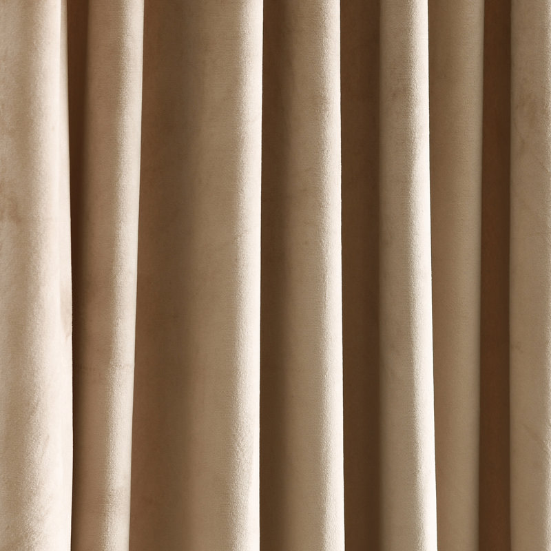 Paire de rideaux isolants Prima Velvet, Taupe, L 54 po x L 84 po